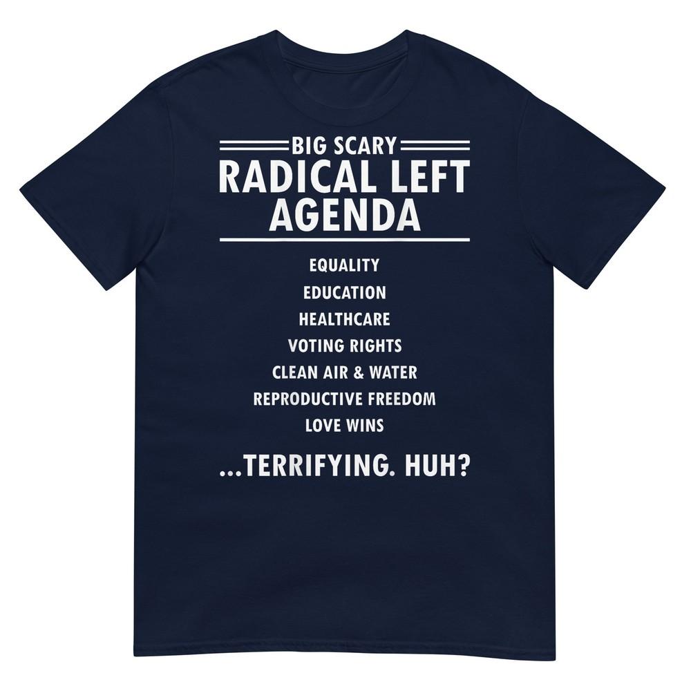 Vintage Support Radical Left Agenda Usa Liberal 4th Of July TShirt S
