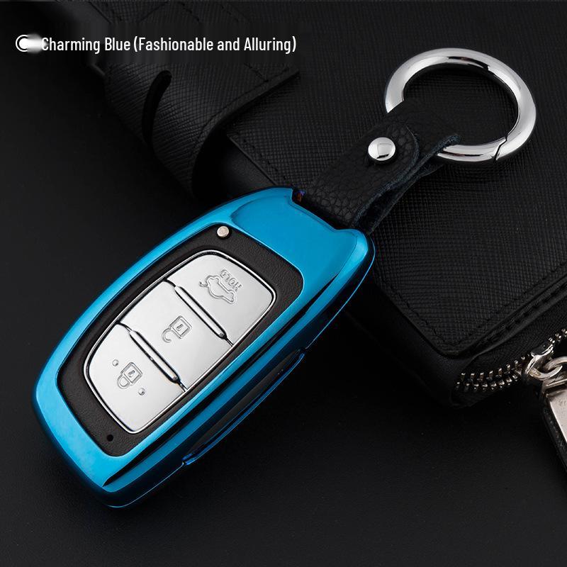 Hyundai Mistra, Elantra, ix35, Santa Fe, Sonata 9, Tucson Genuine Leather Car Key Cover