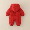 Unisex Baby Winter Cotton Romper Pumpkin Design One-Piece Outfit for Outdoor Wear