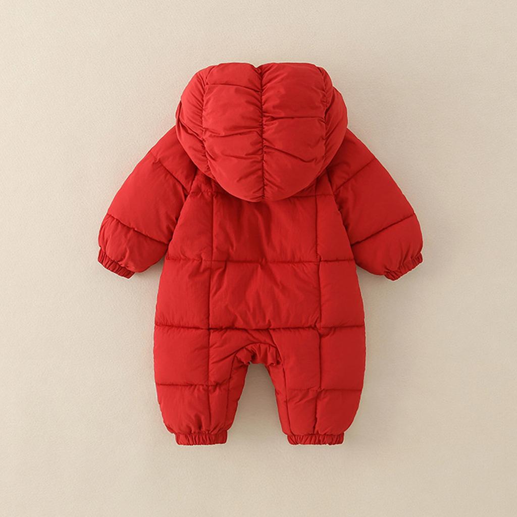 Unisex Baby Winter Cotton Romper Pumpkin Design One-Piece Outfit for Outdoor Wear