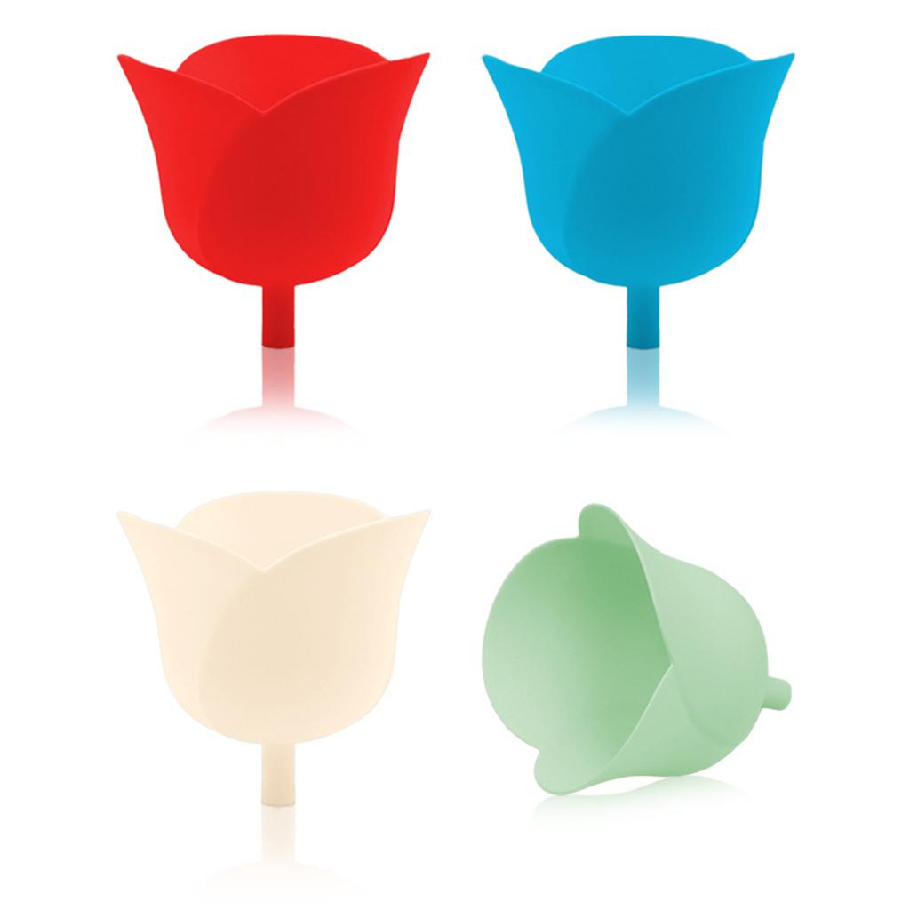 Decorative Kitchen Gadgets 9x8.8cm 3.54x3.46inch Silicone Funnel Efficient Liquid Transfer Elegant Kitchen Accessory