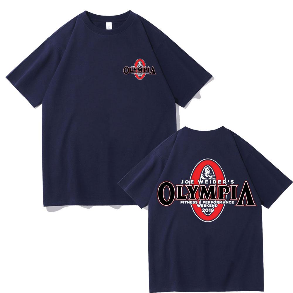 Hot Sale Olympia Fitness Male High Quality Short Sleeve Tees Unisex Gyms 100 Cotton T Shirt Unisexs Causal Oneck Oversized Tshirts
