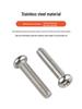 304 Stainless Steel Phillips Pan Head Screw Set for Switch Socket Panel, M3/M4/M5 Sizes