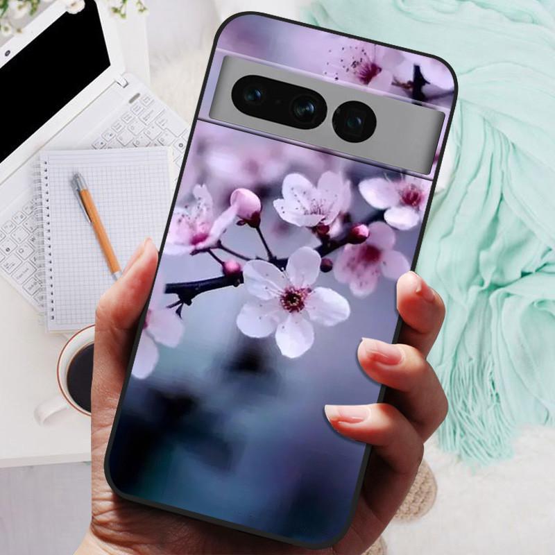 

For Google Pixel 8 Pro Case Silicone Painted Soft Black Cover for Google Pixel 8 Pro Fundas for Googe Pixel8 8Pro TPU Coque Pixel 8