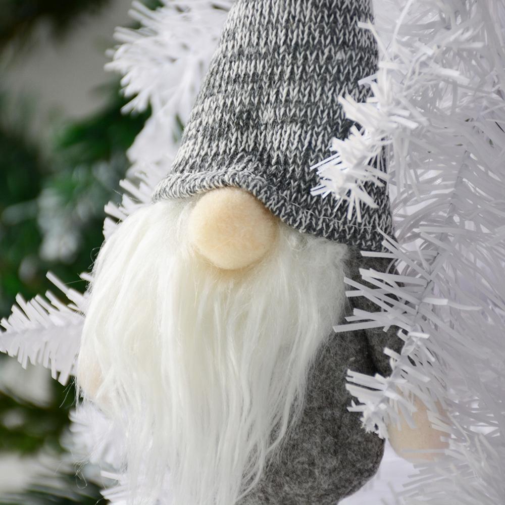 Christmas Gray Elf Dwarf Gnome Beard Ornament Decoration Gift Holiday