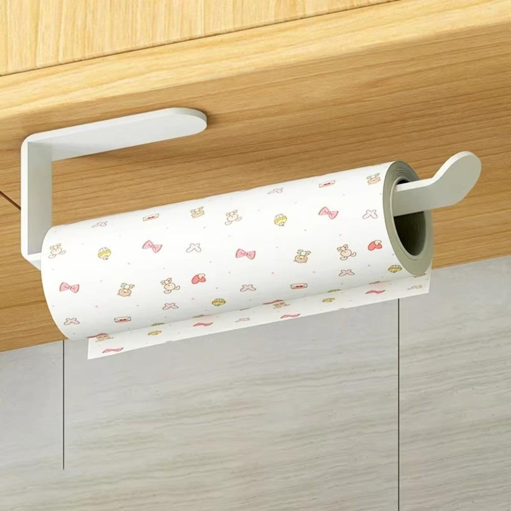 Wall-Mounted Tissue Holder Self Adhesive Kitchen Storage Organizer Paper Holder Home Organization