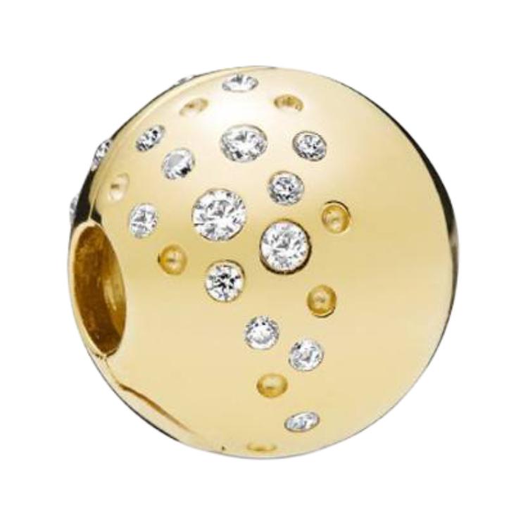 

Pandora Color Block Design 925 Silver Pendant Women pendant Gold 767900CZ Box