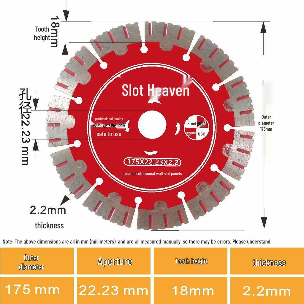 Grooving Diamond Saw Blade - Large Sharp Head for Precision Cutting