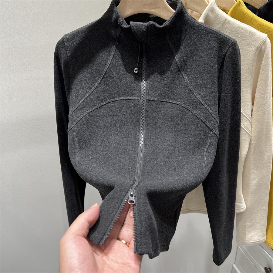 Высококачественная утепленная двусторонняя флисовая кардиган-куртка приталенного кроя с воротником-стойкой L