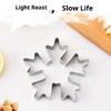 Elegant Festival Holiday Baking Essential Stainless Steel Snowflake Cookie Molds For Pastries And Chocolates