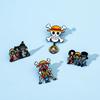 4 Pcs Childhood Cartoon Brooch Handsome Portgas·D· Ace Enamel Pin Metal Badge Jewelry Clothing Backpack Accessories Gift