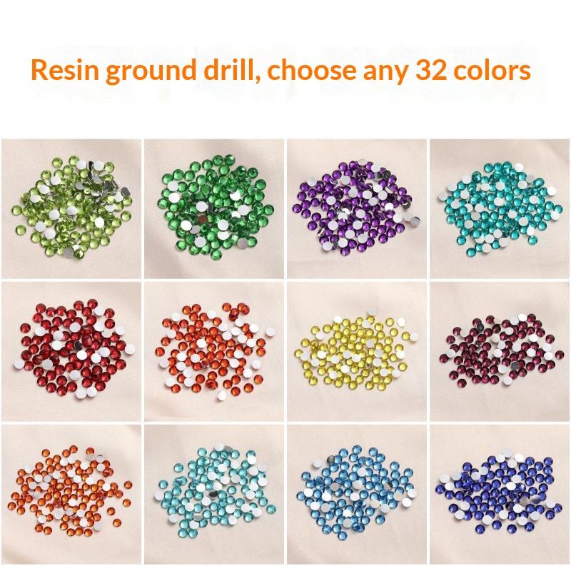 Approx 1000Pcs Resin Flat Back Rhinestones 32 Vibrant Colors Glossy Finish For Nail Art Diy Clothing Jewelry Decor