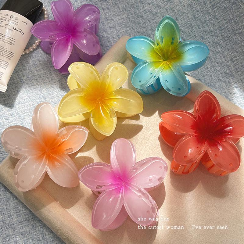 Kreuz Hibiskus Krallenclip 2024: Elegantes High-End-Haaraccessoire für Damen für Dutt & Große Frisuren