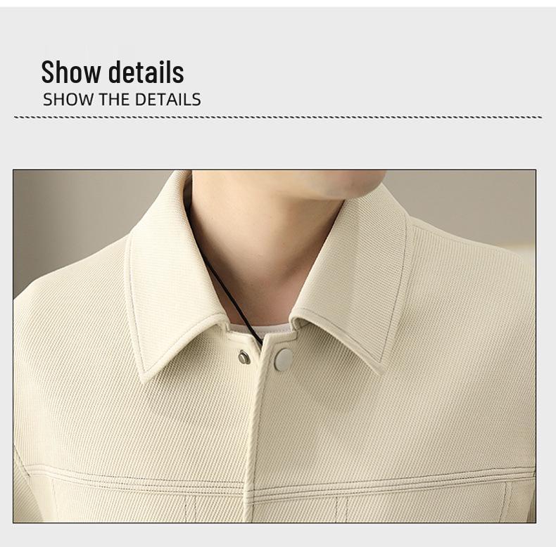 Men's 2026 Spring New Contrast Stitching Lapel Jacket - Korean Style Casual High-End Outerwear