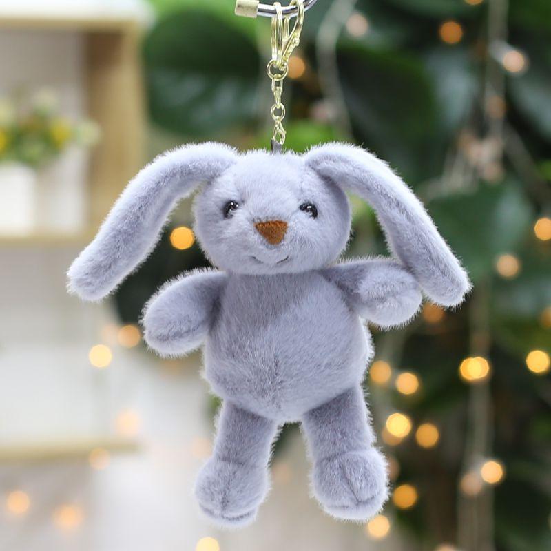 Cartoon Rabbit Doll Keychain Pendant Cute Doll School Bag Hanging Decoration Birthday Gift Plush Toy