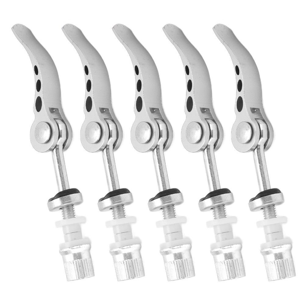 

5Pcs M6 × 65mm Bike Seatpost Clamps Lightweight Aluminum Alloy Quick Release Clamp Portable Easy To Install Bike Seat Clamp срібний