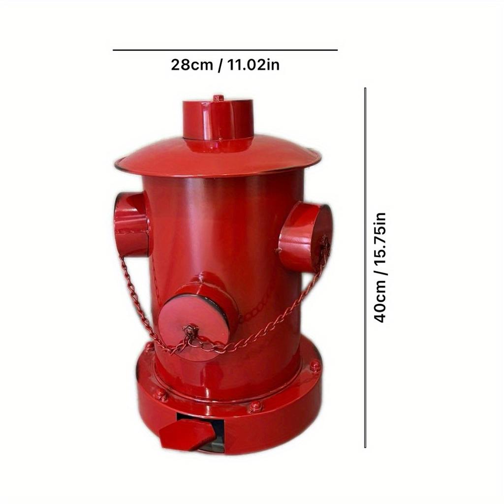 1 ks Retro Ošuntělý Železný Odpadkový Koš, Kovový Odpadkový Koš Odolný Proti Zápachu Ovládaný Nožním Pedálem, Vintage Industriální Červené Víko, Klasický Design Sochy
