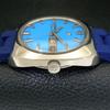 VINTAGE ENICAR AUTOMATIC SWISS MENS BLUE COLOR DIAL WATCH a700144-5
