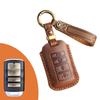 Handmade Cowhide Key Cover for KIA K9 - Retro Style Protective Shell with Buckle