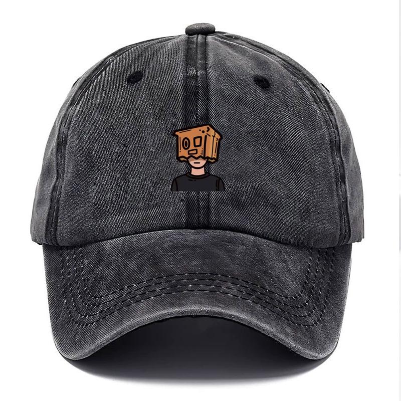 

Customize Vintage Washed Cotton Baseball Cap Men Paper Bag Mask Fashion Hats Novelty Caps Dad Cap Adjustable Costume Party Hat чорний