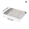 Stainless Steel Baking Pan Tray With Wire Rack Cake Baking Bbq Pan Tray Removable Cooling Rack Oven Cooking Grilling Tool
