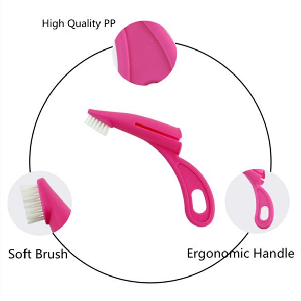 Pet Finger Toothbrush with Handle Teddy Dog Soft Brush Tartar Tooth Tool Dog Cat Cleaning Supplies