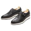 Fashion Genuine Leather Men's Platform Casual Shoes Single Buckle Crocodile Pattern Leather Handmade Shoes for Men Luxury Sneakers