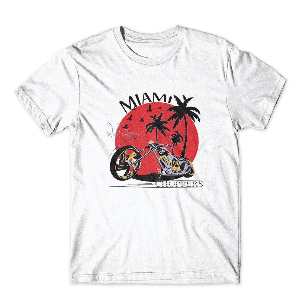 

Miami Beach T-Shirt. 100% Cotton Premium Tee New L