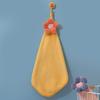 Soft Cute Cartoon Coral Fleece Hanging Hand Towel - Absorbent Kitchen Wiping Cloth