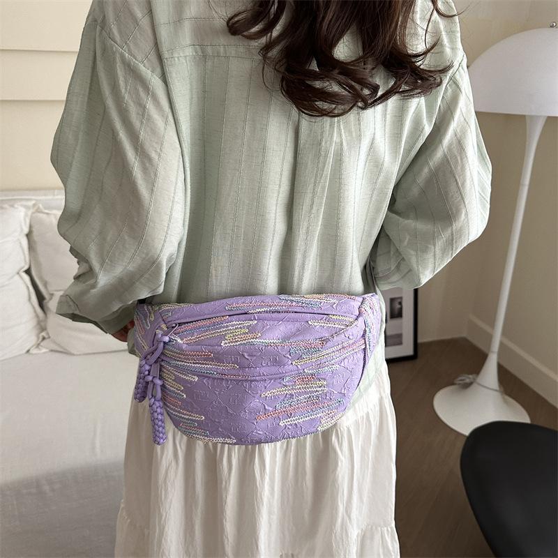 Japanese Small and Fresh Design One-shoulder Handbag Lightweight Summer Casual Canvas Chest Bag Large Capacity Crossbody Bag