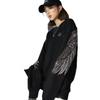 European Style Oversized Hot Drilling Wings Hoodie for Women - Autumn/Winter 2021 Trend