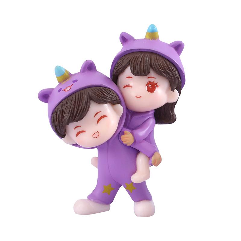 Mini Couples Figurines Micro Landscape Diy Miniatures Plastic Crafts Garden
