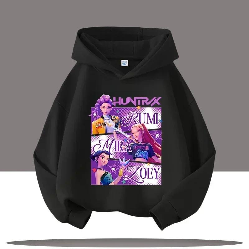 Children's Clothing Y2K KPop Demon Hunters Hoodies Teenage Girls Boys Rumi KPop Demon Hunters Hoody Autumn Casual Long Sleeve