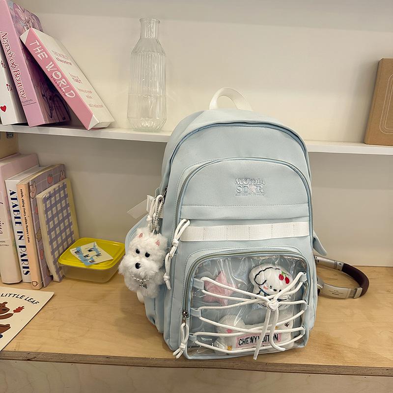 School bag 2025 new niche design fashion versatile backpack large capacity leisure sports style school bag travel shoulder bag