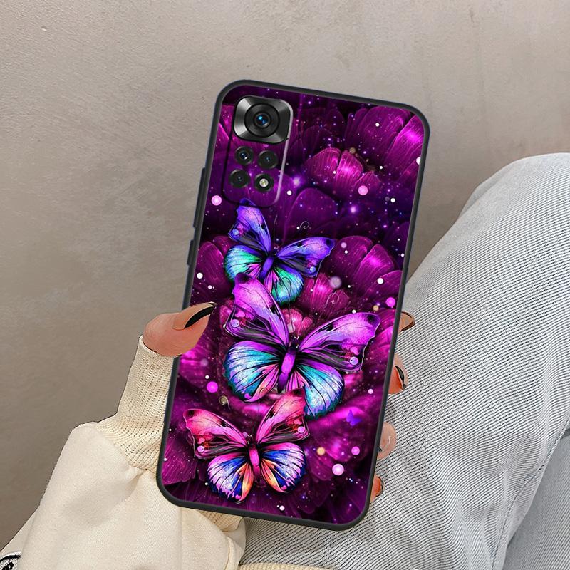 

Black Beautiful Butterfly For Xiaomi Redmi Note 13 10 12 11 14 15 Pro Plus Case Cover For Redmi 15 13C 12C 14C 10C 15C Redmi 10C