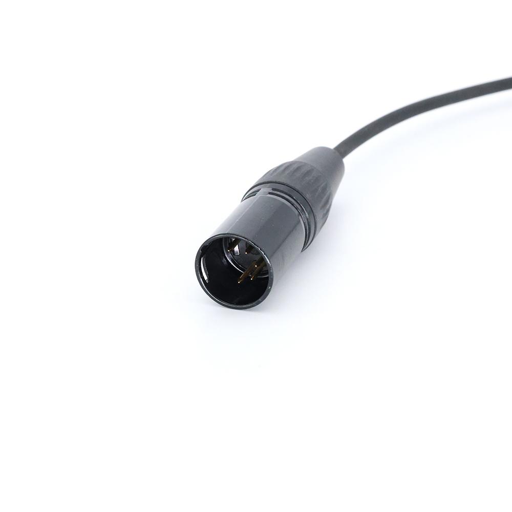 Black Aviation Headset GA Dual Plugs to Airbus 5 Pin XLR Headset Adapter