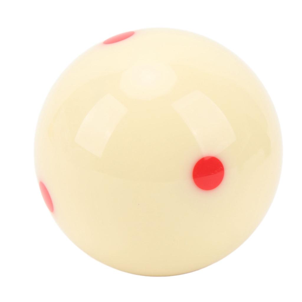 57mm White Billiard Cue Ball 6 Red Dots Anti Scratch Impact Resistant Pool Table Billiard Cue Ball