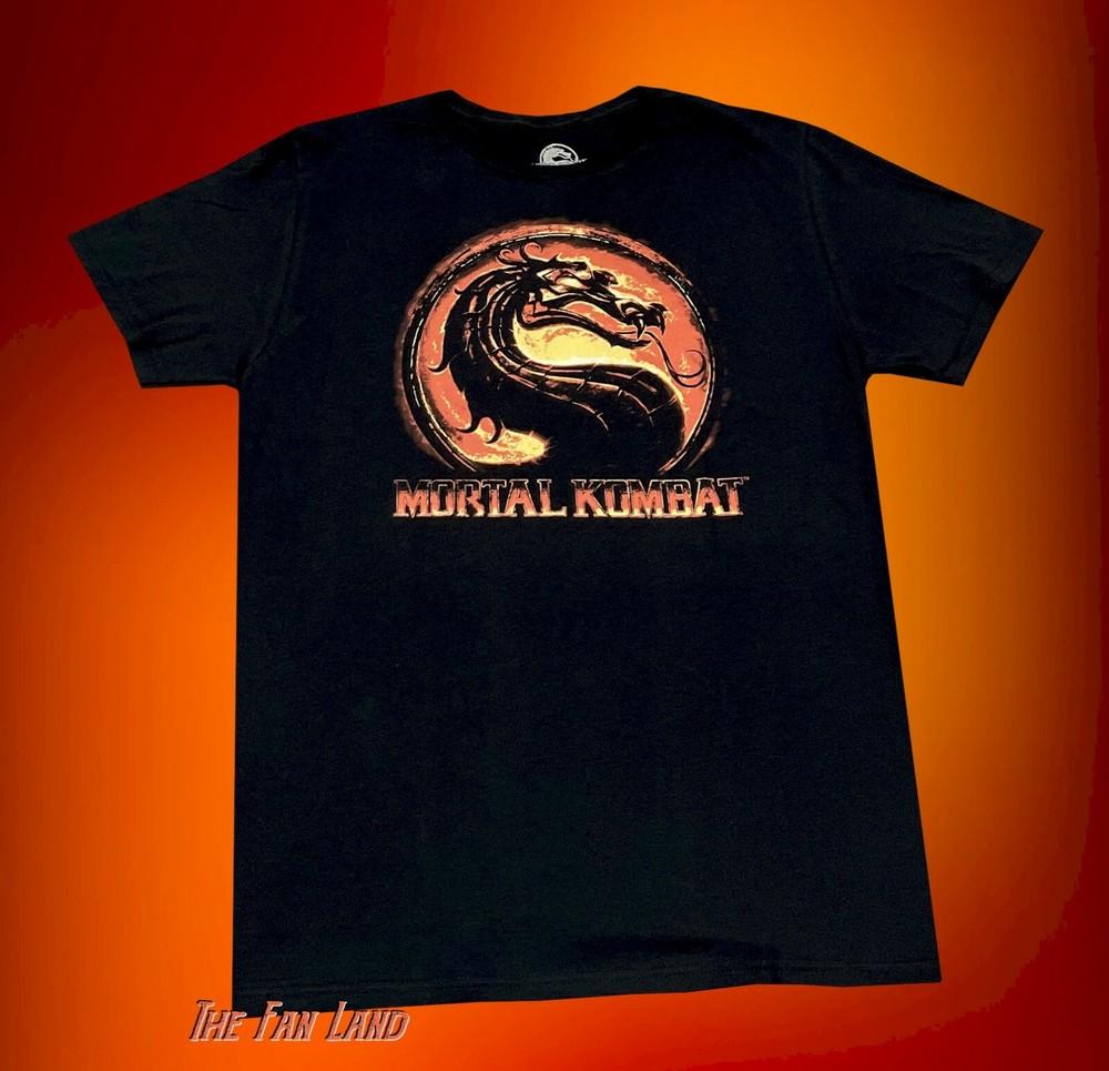 New Mortal Kombat Midway Games 1992 Flames Logo Classic Mens Unisex T-Shirt XXXL