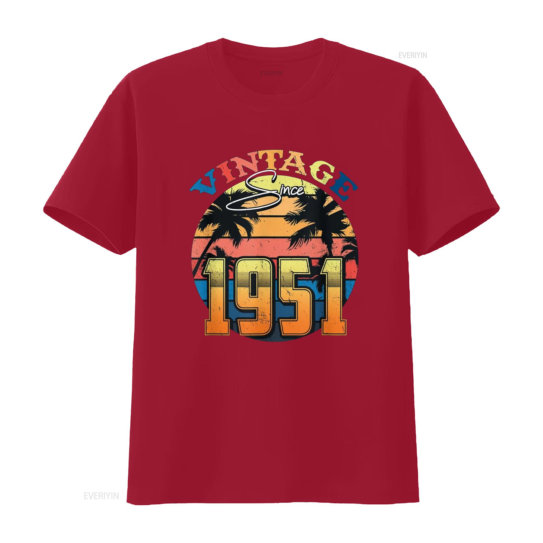 Vintage Since 1951 Birthday s Retro Awesome T Shirt vintage Washed Casual Stretched Soft Versatile Comfortable designer clothes S