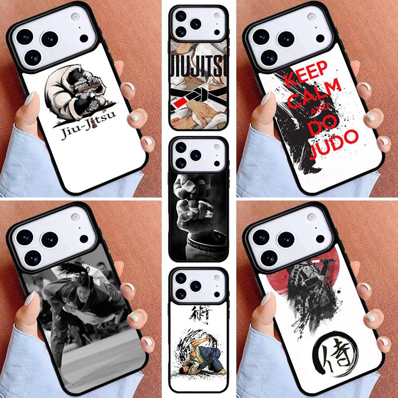 BJJ Brazilian Jiu Jitsu Art Sport Phone Case for iPhone 16e 15 14 13 12 17 Pro Max Plus Air 17pro Cover Coque