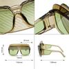 Newest Luxury Glamour Women Sunglasses Designer Oversize Flip Up Sun Glasses Female Candy Square Shades
