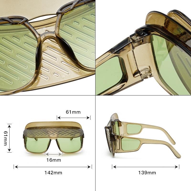Newest Luxury Glamour Women Sunglasses Designer Oversize Flip Up Sun Glasses Female Candy Square Shades