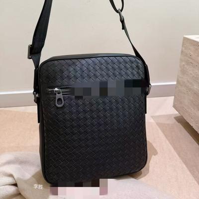 Nowa męska torba pleciony wzór torba listonoszka casualowa mała wisząca torba skórzana PU torba na ramię modna męska torba wielokieszeniowa mała torba
