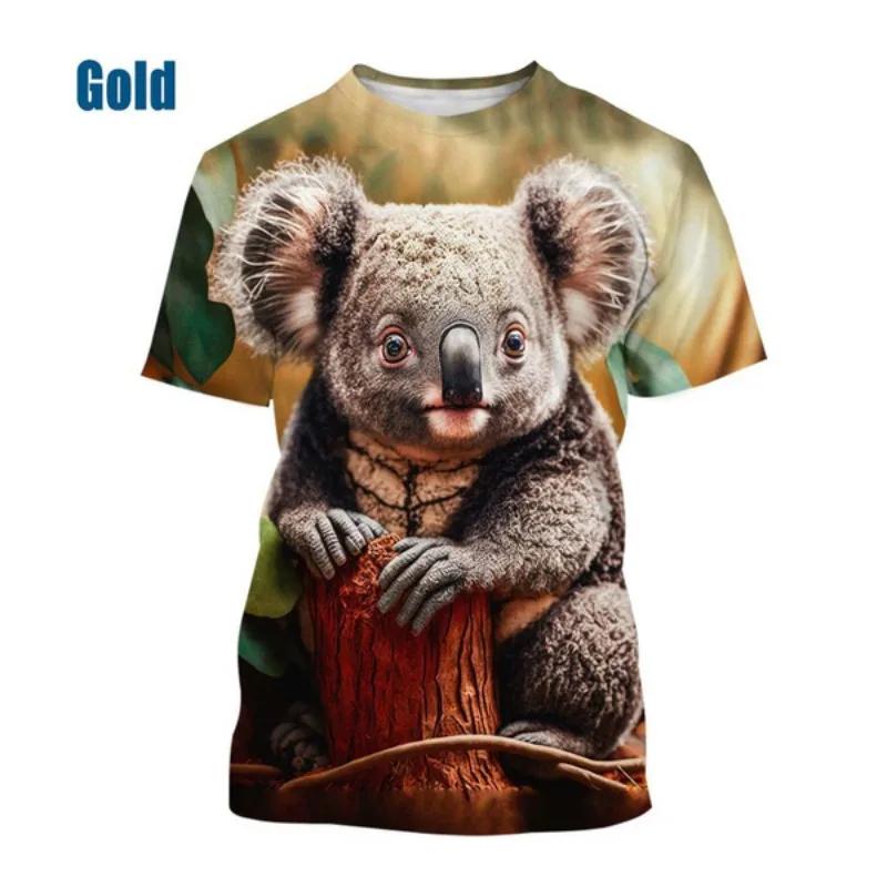 Koala Bear 3D Graphic T Shirts Men's Clothing Tees TopCute Animal Unisex Street Casual Harajuku T-shirt