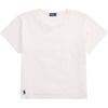 Polo Plain Knit Crew Neck Regular T-Shirt Women Tops White WMPOKNINCU21076-100