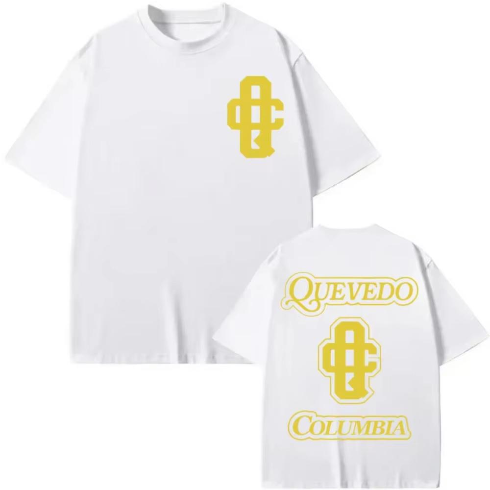 Limited Quevedo Columbia Merch Tshirts 2026 Summer Men Women Fashion Hip Hop Short Sleeve Top Summer Casual Cotton Streetwear