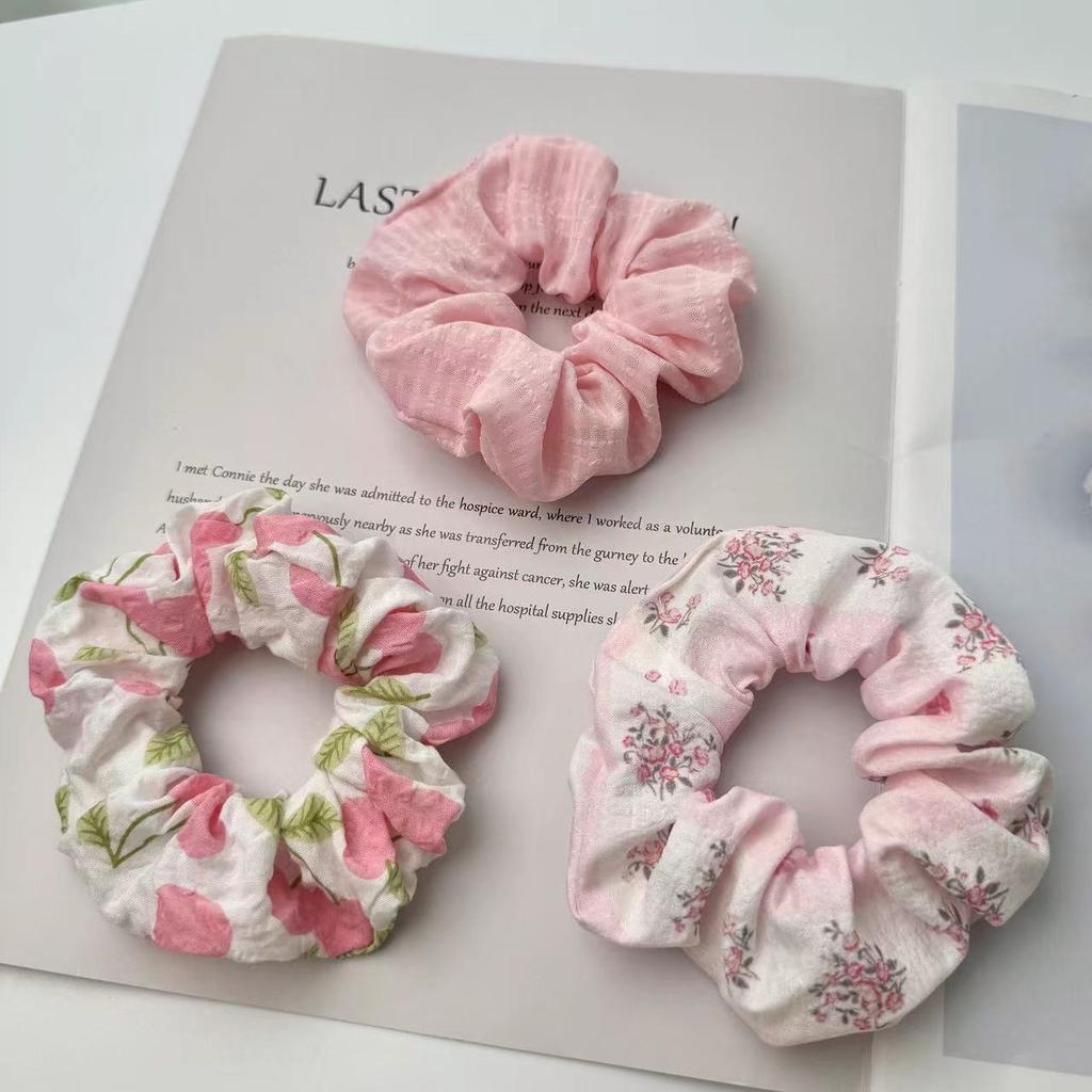 3pcs Hair ties for Teenage Girls Hair Accessories Cute Bear Floral Hair Scrunchies Cartoon Pattern Elastic Hair Bands