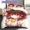 Sada povlečení s anime vzorem, přikrývka a povlak na polštář, bytová dekorace, dárek k narozeninám (1 * povlak na peřinu + 2 * povlak na polštář, bez jádra)