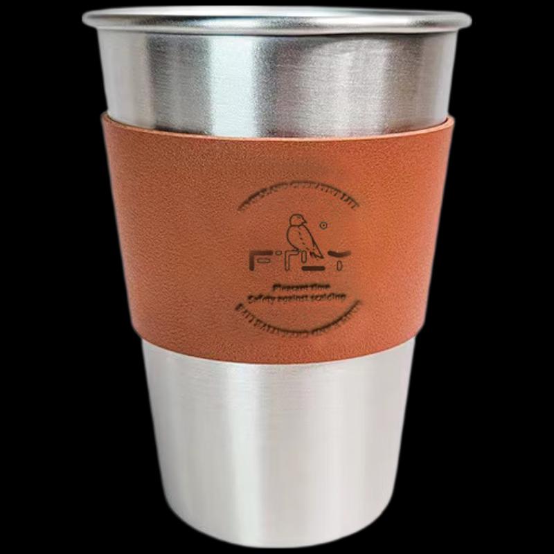 FTLY Stainless Steel Camping Mug Set (4-Pack)