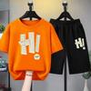 2025 Summer New 3D Digital Printed T-shirt Set for Men and Women, Short Sleeves, Casual Breathable T-shirt Top for Boys and Girl